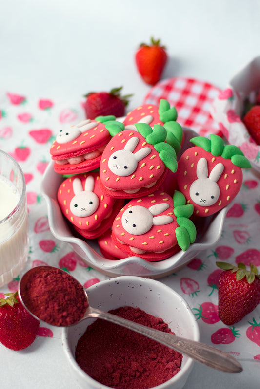 Strawberry Miffy Macaron Template