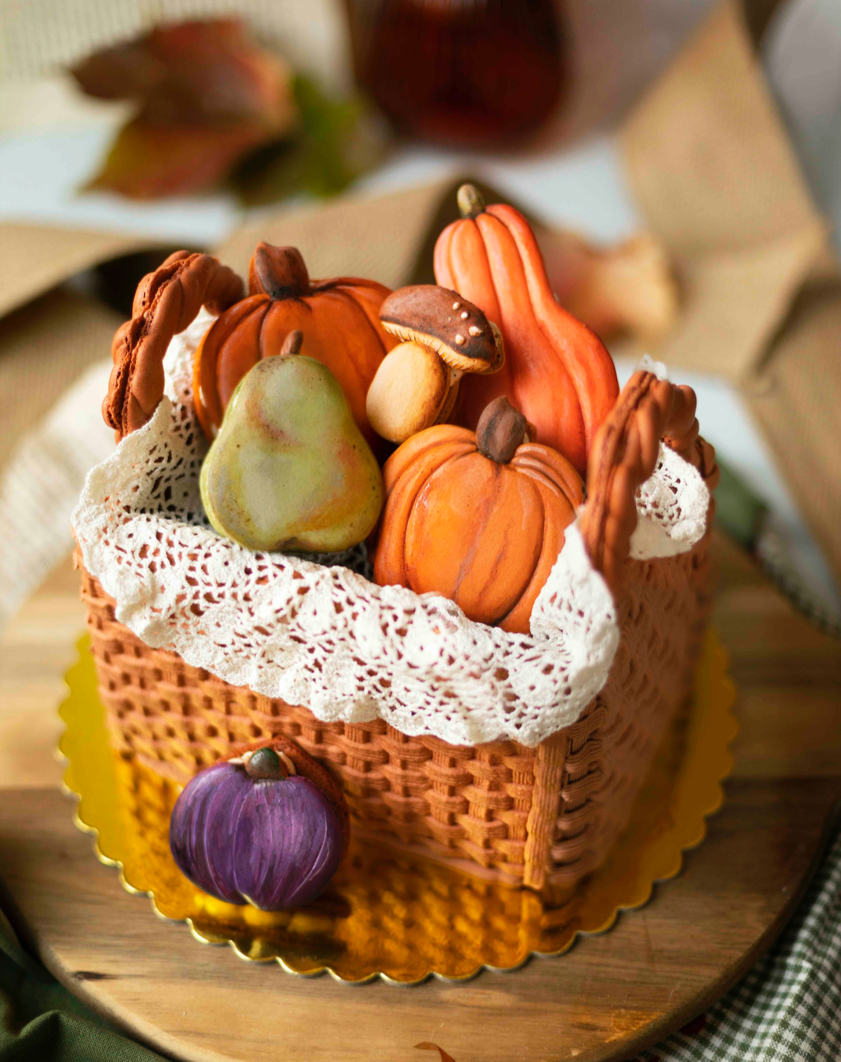 Petite Meringue's Character Macaron Guide: Autumn Harvest Basket Edition