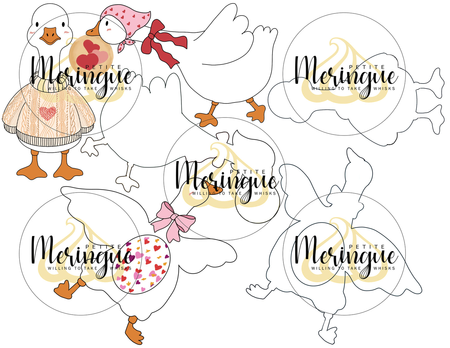 Petite Meringue's Macaron Guide: Whimsical Valentine's Geese Edition